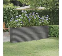 Générique Lit surélevé de Jardin Acier Enduit de Poudre 224x40x68 cm Gris,Maison & Jardin,Pelouses & Jardins,Jardinage,Pots & Cache-Pots,Gris,11.72 KG,318899