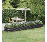 Générique Lit surélevé de Jardin Acier Enduit de Poudre Anthracite,Pots & Cache-Pots,12.94KG-319006