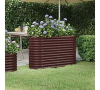 Générique Lit surélevé de Jardin Acier Enduit de Poudre Marron,Pots & Cache-Pots,6.82KG-318890
