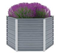 Générique Lit surélevé de Jardin Acier galvanisé 129x129x77 cm Gris,Maison & Jardin,Pelouses & Jardins,Jardinage,Pots & Cache-Pots,Gris,9.6KG,44856