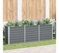 Générique Lit surélevé de Jardin Acier galvanisé 240x40x77 cm Gris,47040