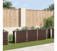 Générique Lit surélevé de Jardin Acier galvanisé 240x40x77 cm Marron,47042