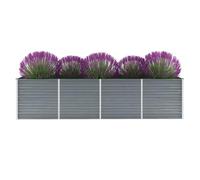 Générique Lit surélevé de Jardin Acier galvanisé 320x80x77 cm Gris,Maison & Jardin, Pelouses & Jardins, Jardinage, Pots & Cache-Pots, Gris (Poids 18.1KG)