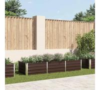 Générique Lit surélevé de Jardin Marron 240x80x45 cm Acier galvanisé,Maison & Jardin, Pelouses & Jardins, Jardinage, Pots & Cache-Pots, Brun (Poids 9.48KG)