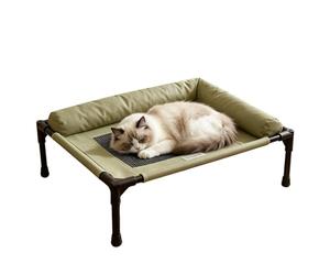 Générique Lit Surélevé pour Chat | Lavable Soutien Nuque Respirant Hamac,Lit surélevé à Chien, couchette - Chiot Maison Salon Balcon intérieur extérieur Jardin Cour