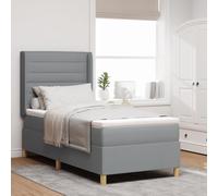 Générique Lit tapissier avec Matelas et lumière LED Gris Clair 90x200 cm Tissu,Lits & Cadres de lit,55.53KG-3343609