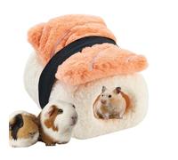 Générique Lits pour Petits Animaux,Habitat Semi-Fermé Décoratif pour Cage,Maison Hamster Confortable - Dodo Cachette et Griffoir pour Hamster Chinchilla Écureuil et Autres Rongeurs