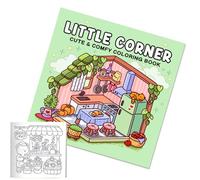 Générique Little Corner | Coloring Book For Adults And Teens | Adult Coloring Book | Livres De Formation À Colorier Pour Les En-fants | Cozy Spaces Coloring | Impression Claire