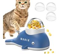 Générique Little Whale Treat Dispenser | ABS, 23x15x14.3cm, Blue/White | Interactive Pet Puzzle Feeder for Cats & Dogs | Foot-Activated Self-Play Toy for Boredom Relief & Slow Feeding