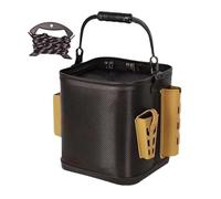 Générique Live Bait Bucket, Eva Waterproof Fishing Bag, Rod Holder Double Zipper Lid and Strap, Storage Lure Container for Boating, Hiking, Travel Or Kayak, Fishing, 9.65x9.84x10.24 inches