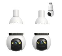 Générique Livelyto Bulb Camera, 4MP Light Bulb Security Camera, Wireless Outdoor Indoor Cameras with Night Vision, As Easy to Install As Changing Light Bulbs (2pcs)