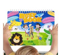 Générique Livre d'Activités,Jouets Éducatifs Double Face d'apprentissage,Livre de Puzzles avec Jeux de Traçage et Occupés pour - pour Cadeaux De Noël Anniversaire Garçons Filles Maternelle Voyage