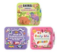 Générique Livre de Aquarelle | Activités Éducatives pour l'Apprentissage - Livre De Peinture À l'eau Jouets d'apprentissage - pour Éducation Jeu À La Maison Voyage Salle De