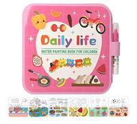 Générique Livre De Coloriage À L'Eau - Jeux Éducatifs Réutilisables,Jouets De Voyage Cahier D Aquarelle Pour,pour Noël Anniversaire Garçons Filles École Salle de Classe Voyage Avion