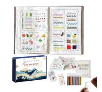 Générique Livre De De Broderie - Kit D'artisanat Portable | Livres De Points Créatifs De 7,87 Pouces, Carnet D'échantillons, Guide De Avec Outil De Fil D'aiguille Pour Débutants, Amateurs D'