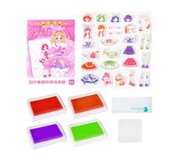 Générique Livre de Déguisement avec Tampons pour Filles - Jeu Déguisement Princesse Avec Tampons Loisir Imitation,Coffret de Voyage Costumes Colorés Filles pour Anniversaire Pâques Activités Festives