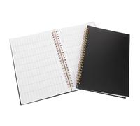 Générique Livre de Gestion des Comptes 2pcs Papier Pp Noir, 60 Feuilles à Grille Verticale et Horizontale, Cahier Comptable Polyvalent pour Bureau et Voyages D'affaires