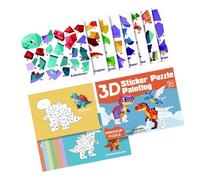 Générique Livre de gommettes pour - Activité éducative de Voyage en Avion - Autocollants par numéros - Véhicules & Dinosaures,pour Garçons Filles Voyage Avion Voiture Préscolaire Vacances