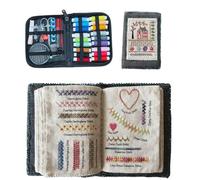 Générique Livre de points de broderie, livre de points de broderie, couture pour débutants, échantillons de lin haute densité avec tutoriels étape par étape, kit d'entraînement réutilisable. (1pc)