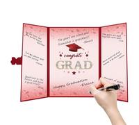 Générique Livre d'or de la remise diplômes 2025 - Scrapbook de mémoire créative pour la fête de remise diplômes du secondaire, signe de signature dans les livres avec messages personnalisés pour la