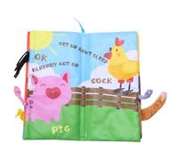 Générique Livre en Tissu pour Bébés la Ferme des Jouets Livre de Poche Cognitif Pages Sonores et 3D Sensoriel pour Nourrissons Éveil et Développement Précoce