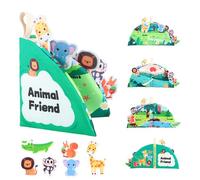 Générique Livre en Tissu pour - Lavable en Machine Portable Motricité Fine | Livre d'Activités Éducatif | pour Voiture Avion Salle De Classe Vacances Lien Parent-Enfant Anniversaire Nouvel an
