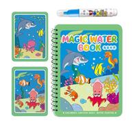 Générique Livre Magique à Eau | Livre De Peinture À L'eau Réutilisable Pour De 1 À 3 Ans | Jeu Éducatif d'Apprentissage pour Activités Créatives et Cadeau d'Anniversaire