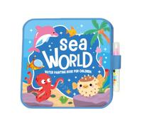 Générique Livre pour peindre à l'eau - Livre d'aquarelle pour | Jouets de dessin et de peinture avec stylo pour, voyage, fille et garçon, anniversaire, fête de noël, salle de classe, Halloween,