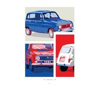 Générique LMDJ Affiche Énigme - Cadeau anniversaire original Père ou mère - Affiche decoration murale avec énigme cachée - Voiture Vintage - Idéale pour Salon Bureau ou Espace de Jeu