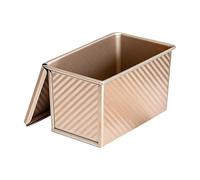 Générique Loaf Pan With Lid - Carbon Steel Bread Toast Baking Mold Non Stick Corrugated Loaf Pan With Cover For Bread Sandwich Cake Toast Oven Kitchen Bakeware