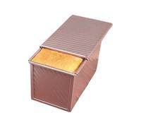 Générique Loaf Pan with Lid, Non-Stick Bread Mold, Heat-Resistant Toast Box, Durable Reusable Bakeware Design, Easy Release Coating for Even Baking, for Homemade Desserts Cooking Picnic Camp