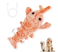 Générique Lobster Interactive Dog Toy, Floppy Lobster Interactive Dog Toy, for Small Dogs Calming, Floppy Funny Jumping Moving Sturdy Pet Toys for Chewing Teething (Orange)