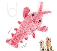 Générique Lobster Interactive Dog Toy, Floppy Lobster Interactive Dog Toy, for Small Dogs Calming, Floppy Funny Jumping Moving Sturdy Pet Toys for Chewing Teething (Pink)