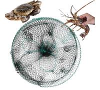 Générique Lobster Trap, Foldable Bass Bait, Mesh Lobster Cage for Pier Beach River Lake, Turtle Crabbing Shrimping Lobstering Kayak Fishing, Portable Net Gear 11.81x11.81x23.62 inches