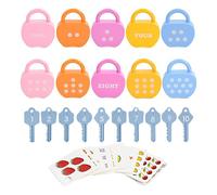 Générique Lock and Key Sensory Toys, Numbers Educational Toys, Preschool Locks and Keys Learning Game, Fine Motor Skill Toy for Boys and Girls, Interactive Lock and Key Playset,Numbers Learning Lock