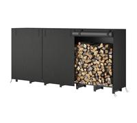 Générique Log Rack with Protective Cover, Adjustable Water Resistant Outdoor Firewood Storage for Garden