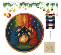 Générique Loisir Créatif Broderie à la Main - Kit Complet Apprendre la Broderie, Projet DIY Anti-Stress pour Décorer son Intérieur et Créer des Souvenirs en Famille