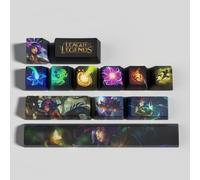 Générique LOL 12 Capuchons de Touches PBT Haute Densité, OEM Profile Dye Sublimation Disposition Idéal pour Streamers et Fans d'eSports (Neeko)