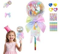 Générique Lollipop Valentine Kit,Valentines Day Gifts Giant Lollipop,Valentines Day Gifts,24 Pack Giant Rainbow Stationery Set with Cards for School Classroom Party,Valentine Gift Exchange for Kids