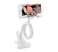 Générique Long Arm Lazy Mount - Flexible Adjustable Gooseneck Phone Holder for Bed | Headboard Bedside Bracket with Rotating Clamp & Anti-Shake Design, Stable Cellphone Clip for for Relaxed Streaming