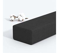 Générique Long Bed Gap Filler, Close The Gap Between Headboard Wall Or Foot Board for Single/Double/King Bed, Rectangle Mattress Support Bolster Thick Armrest Pillow,Custom Size(Black,180x20x15cm)