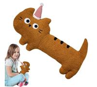 Générique Long Cat Body Oreiller - Mignon Animal Pillow, Softly Cuddly Kitten Toy, Adorable Compagnon étreint, Confort décoratif Confortable, Coussin farci Haut