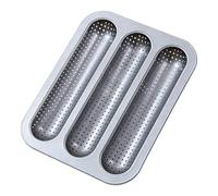 Générique Long Roll Baking Tray, 25.5x32cm Heavy Duty Mold, Carbon Steel Material, Non Stick Kitchen Gear for Mini Loaves, Breads, Pastries, Bakeware
