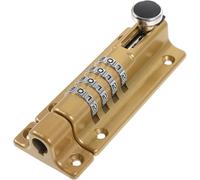 Générique Loquet à Combinaison en Métal Doré Verrou Coulissant Antivol pour Portail et Porte en Bois Serrure de Sécurité Extérieure Résistante à la Corrosion Installation Vis