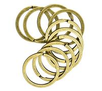 Générique Lot 10pcs Anneau Brisé Porte-clés DIY -32mm - Bronze