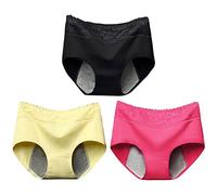 Générique Lot 3 Culotte Menstruelle Super Absorbante en Coton | Lavable | Culotte de Règles Flux abondant | Shorty menstruel | Taille Haute | Boxer menstruel | pour Femme