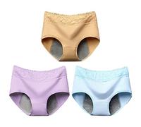 Générique Lot 3 Culotte Menstruelle Super Absorbante en Coton | Lavable | Culotte de Règles Flux abondant | Shorty menstruel | Taille Haute | Boxer menstruel | pour Femme