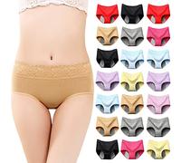 Générique Lot 3 Culotte Menstruelle Super Absorbante en Coton | Lavable | Culotte de Règles Flux abondant | Shorty menstruel | Taille Haute | Boxer menstruel | pour Femme