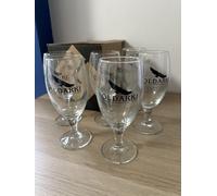 Générique Lot 6 verres bière oldarki basque, 25 cl, neuf décor noir