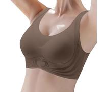Générique Lot Coton Soutien-Gorge festonné sans Armatures sans Couture pour Femme Bralettes Douces et Confortables sans Fil Couverture complète Quotidien Ensemble Assiette Enfant 2 Ans (Coffee, M)